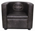 Mini Kim vintage kunstleder, kinderfauteuil, kinderfauteuil met naam