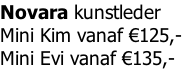 Novara kunstleder Mini Kim vanaf €125,- Mini Evi vanaf €135,-